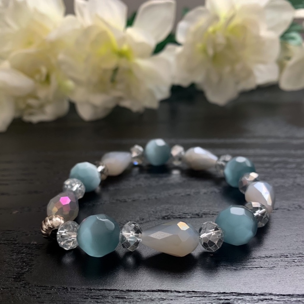 Shades of silver bracelet